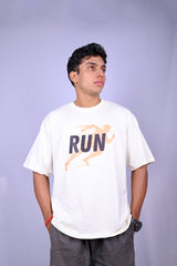 UNSTOPPABLE : Beige Oversized T-Shirt